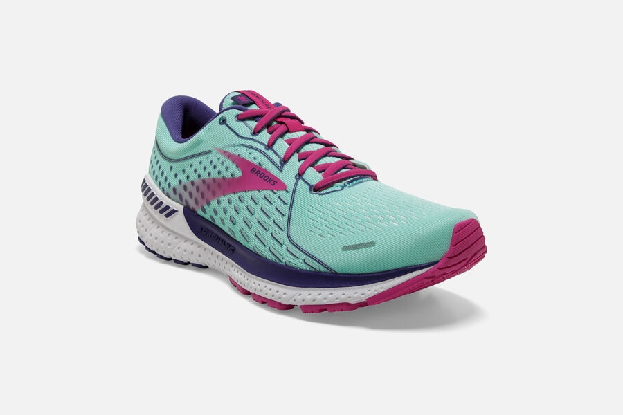 Brooks Adrenaline Gts 21 Road Löparskor Dam - Turkos/Rosa - 7924-FQSJY